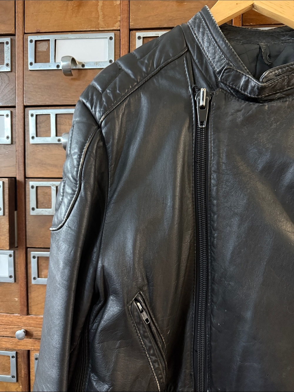Taurus Leather Biker Racing Jacket Men’s - Picture 4 of 12